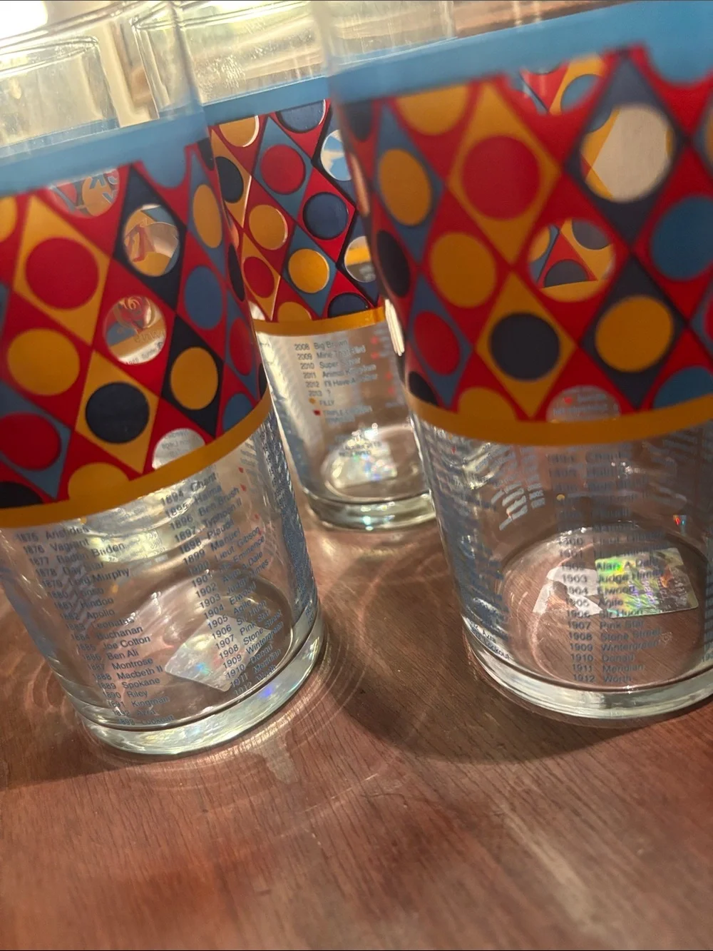 Kentucky Derby 139 Collectible Racing Glass - Colorful Polka Dot Design